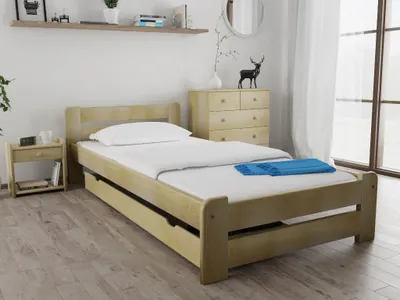 Produktbild von Bett Laura 120 x 200 cm, Kiefer Matratze: Ohne Matratze, Lattenrost: Ohne Lattenrost