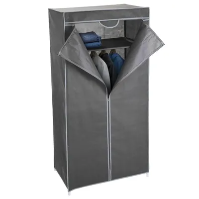 Produktbild von Storage solutions Tragbarer Kleiderschrank 75×45×160 cm Grau