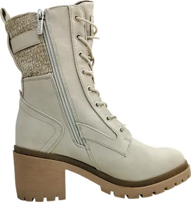 Imagen del producto de Botas de cordones beige para mujer de la marca Mustang, ideales para uso casual