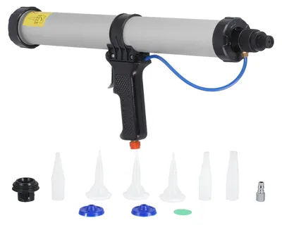 Productafbeelding van Pmatische kitpistool met 6 opzetstukken