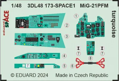 Produktbild von Eduard Accessories 3DL48173 - 1:48 MiG-21PFM turquoise SPACE 1/48 EDUARD  - Neu