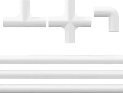 Produktbild von vidaXL PVC Rohr 2 pcs Weiß 12,2 x 1,8 x 500 mm PP und PE