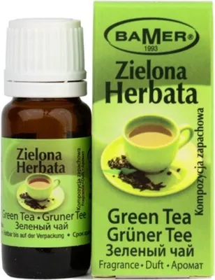Obrázek produktu pro BAMER | Vonný olej ve skleněné lahvičce 7 ml - Vůně zeleného čaje - Vůně do pokoje a aromaterapie - Ideální pro vonné tyčinky, masážní přísady