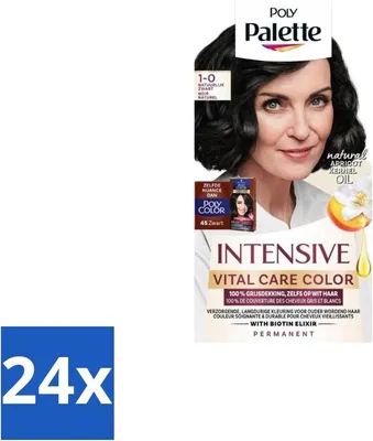 Obrázek produktu pro Poly Palette – barva na vlasy – 1-0 přírodní černá – 115 ml – výhodné balení – 24 kusů