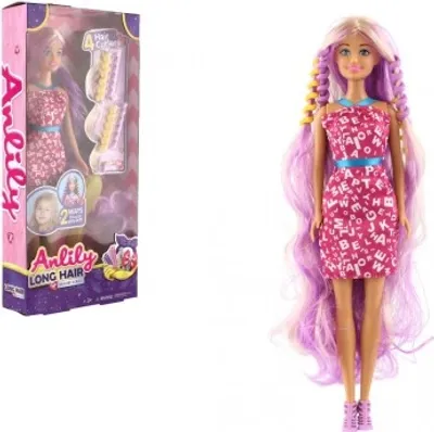 Obrázok produktu pre Anlily dlhé vlasy plastová česacia bábika 28cm s príslušenstvom