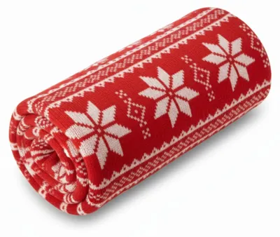 Zdjęcie produktu dla Luksusowa, świąteczna kołdra z polaru z motywem świątecznym, 150x120 cm
