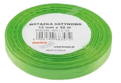 Obrázok produktu pre Zelená saténová stuha 12mmx32m