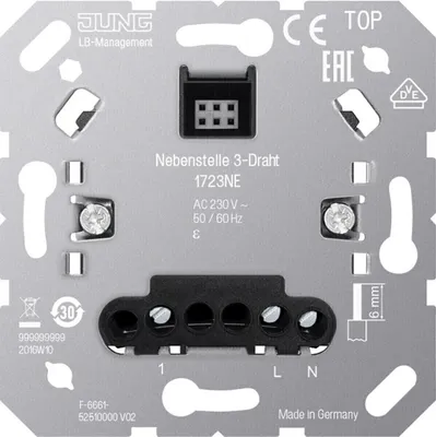 Produktbild von Jung Nebenstelle 3-Draht, Spannungsversorgung, Unterputz, 230V, 1 Stk.