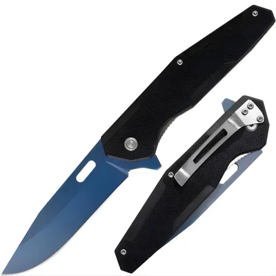Obrázek produktu pro Outdoorový skládací nůž A3277 - Černá/Modrá KP39440
