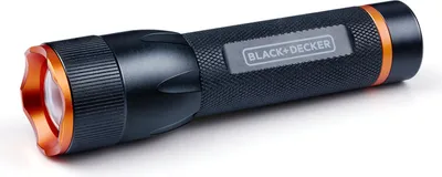 Image de BLACK & DECKER Lampe de poche LED 10 Watt - 500Lumen - 100 mètres de portée - Diamètre 37 mm - Longueur 138 mm