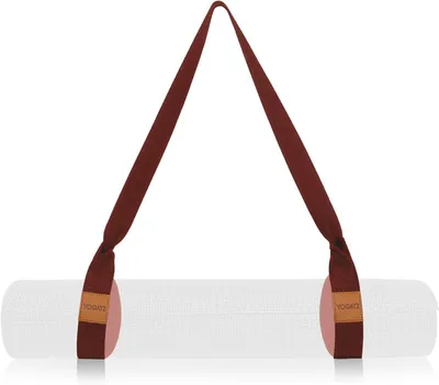 Produktbild von Yogagurt rot, verstellbar, für Stretching, Tragegurt für Pilatesmatte