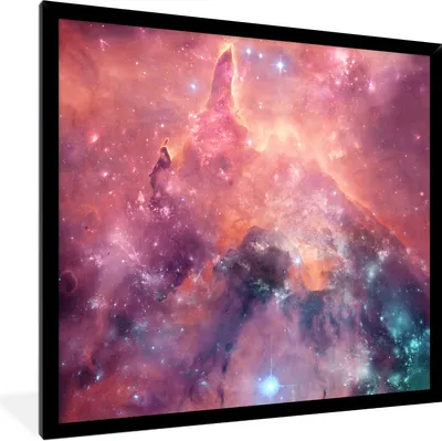 Produktbild von MuchoWow® Gerahmtes Poster Weltraum - Sterne - Universum 40x40 cm - Poster mit Schwarzem Bilderrahmen Wandposter Rahmen Foto Bilder - Mit Rahmen - Wanddekoration Schlafzimmer