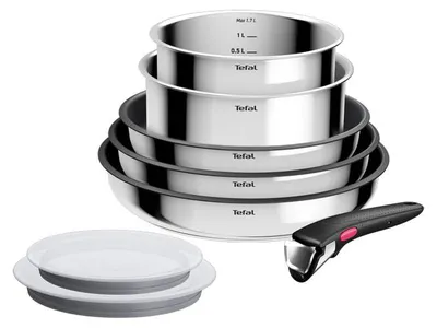 Produktbild von Topfset Tefal Ingenio Cook Eat L881S804 8-teilig Edelstahl antihaft