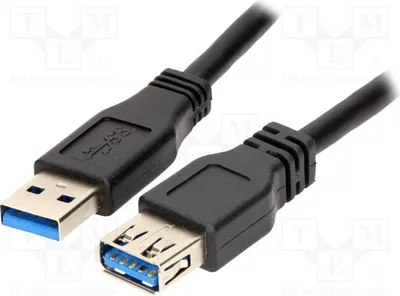 Produktbild von 1x Kabel 1m vernickelt USB A-Buchse,USB A-Stecker USB 3.0 CU0041 USB-Kabel und -