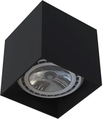 Produktbild von Deckenlampe Aluminium 12 cm breit Aufputz Schwarz GU10 eckig Spot Lampe Decke