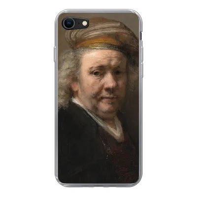 Produktbild von MuchoWow® Handyhülle Schutzhülle Hülle für iPhone 7 Selbstbildnis - Gemälde von Rembrandt van Rijn Silikon Softcase Handy Hülle - Kartenhalter