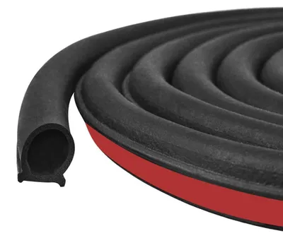 Immagine prodotto di Guarnizione per porte, profilo a D, 18 m, colore nero, in EPDM