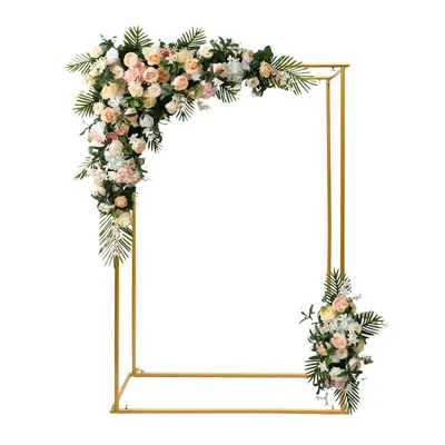 Produktbild von Metall Hochzeitsbogen Quadrat Rack Ballongirlande Stand Platz Blumen Dekorativ Feier Bogen Hintergrund
