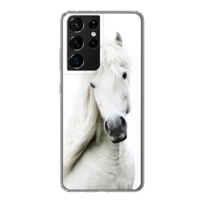 Produktbild von MuchoWow® Handyhülle Schutzhülle Hülle für Samsung Galaxy S21 Ultra Pferde - Nutztiere - Mähnen Silikon Softcase Handy Hülle - Mobiltelefon