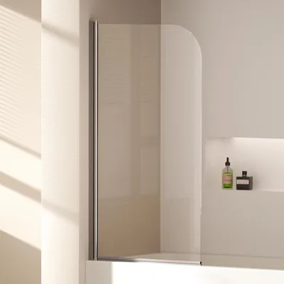 Image de EMKE 70x140cm Paroi de douche pour baignoire Paroi de douche pliante Cabine de douche Rehausse de baignoire NANO facile à nettoyer Revêtement