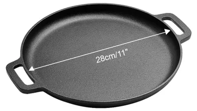 Zdjęcie produktu dla Patelnia żeliwna, wszechstronne zastosowanie, garnek o średnicy 28 cm, bez pokrywki