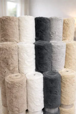 Imagen del producto de Alfombra Unyqoos® Moonay, suave y esponjosa, de pelo alto, color beige/arena, 160 x 230 cm, 30 mm de altura, de polipropileno, rectangular