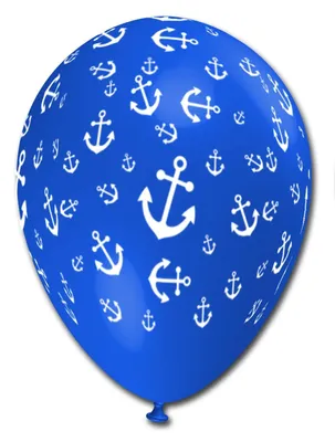 Produktbild von 10 blaue Luftballons Anker Maritim 30 cm Naturlatex für Befüllung mit Luft oder Helium