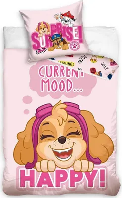 Produktbild von PAW Patrol Bettwäsche Happy Mood - 140 x 200 cm - 60 x 63 cm - Baumwolle - Rosa
