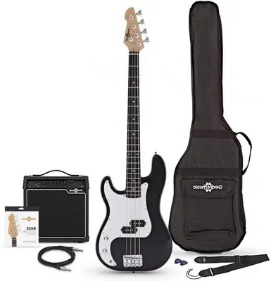 Produktbild von Elektrikgitarre-Anfänger-Kit - Verstärkungspack - 4-Saiten-Akkordeon - Schattenlack