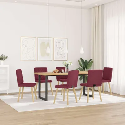 Immagine prodotto di Sedie da Pranzo 6 pz Rosso Vino in Tessuto