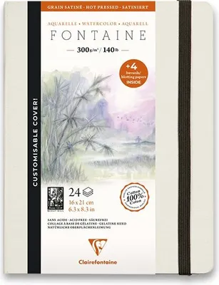 Obrázek produktu pro Clairefontaine 975442C, Umělecký papír, 300 g/m², 24 listy