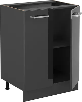 Immagine prodotto di Mobiletto base cucina Vicco R-Line Antracite lucido 60 cm senza piano di lavoro, Model 53897