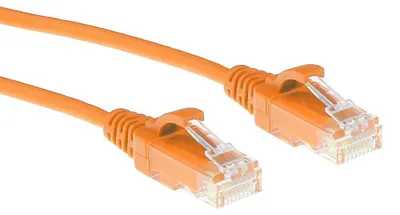 Immagine prodotto di ACT Arancione 3 metri LSZH U/UTP CAT6 cavo patch slimline per datacenter senza strappi con connettori RJ45 (DC9103)