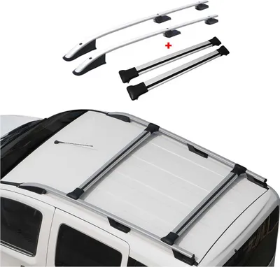 Produktbild von Dachreling + Dachträger für Ford Transit 2014-2025 Kurzer Radstand Alu Silber 4x