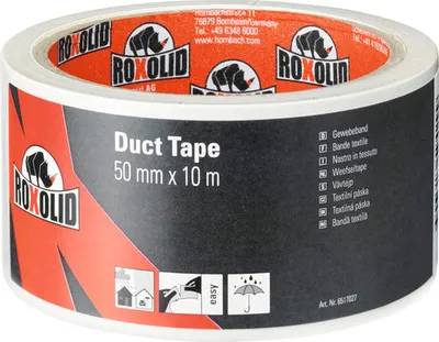 Produktbild von ROXOLID Duct Tape / Gaffa Tape Gewebeband weiß 50 mm x 10 m