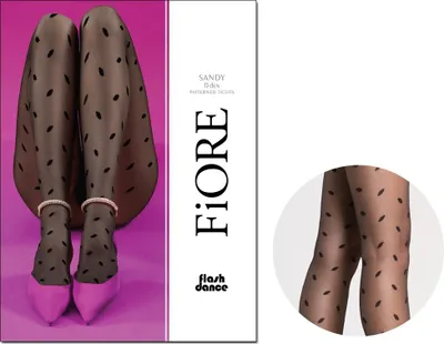 Produktbild von Strumpfhose mit Erbsenmuster 15den Fiore 2 Black
