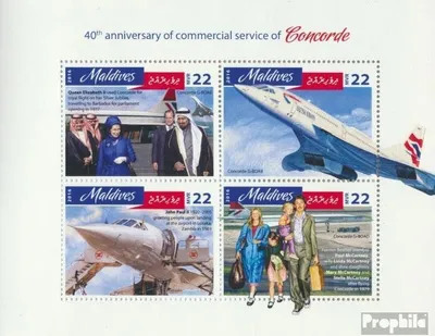 Produktbild von Briefmarken Malediven 2016 Mi 6504-6507 Kleinbogen (kompl. Ausg.) postfrisch Concorde