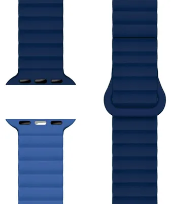 Produktbild von Core Armband für Apple Watch Ultra/SE/10/9/8/7/6/5/4/3/2/1, Atmungsaktives Silikon Magnet Sportarmband, 42/44/45/46/49mm - Ozeannacht