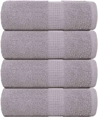 Produktbild von "2026 Aktion"Gästetücher FROGN 4er set - modernes Design - Grau 30x50cm 360 g/m² DE437727 - Handtücher