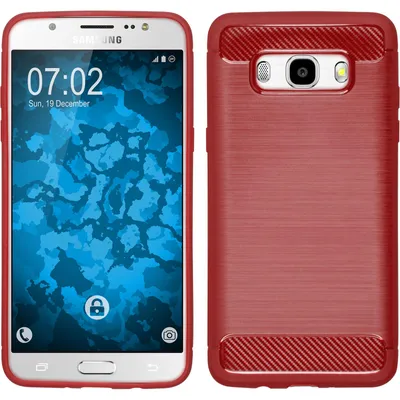 Produktbild von PhoneNatic Case kompatibel mit Samsung Galaxy J5 (2016) J510 - rot Silikon Hülle Ultimate + 2 Schutzfolien