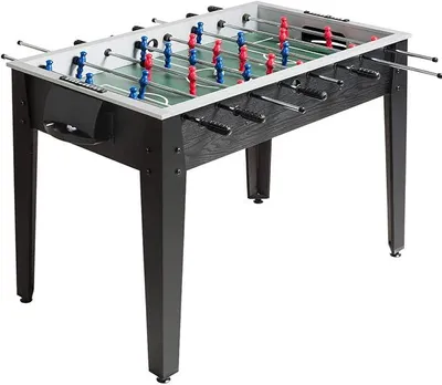 Imagen del producto de Mesa de futbolín de tamaño profesional, mesa de futbolín para adultos y niños, mesa de juego que incluye 2 pelotas, futbolín profesional para salas de juegos, bares y fiestas, dimensiones: 122 x 61 x 79 cm