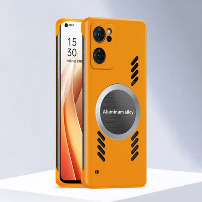 Produktbild von Oppo Reno7 5G Hülle, Frameless PC Matt Kühlabdeckung Loch Wärmeableitung Schutzhülle für Oppo Reno7 5G Orange
