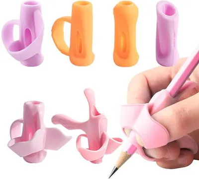 Produktbild von 6-teiliger Stifthalter für Kinder, bunt, Schreibhilfe