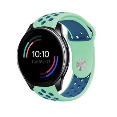 Produktbild von Strap-it OnePlus Watch Sportarmband (Aqua/Blau)