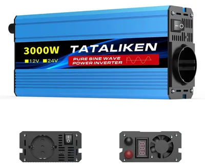 Produktbild von Wechselrichter, Dual EU-Steckdosen, Intelligenter Kühlventilator, 12V3000W 220V50HZEU