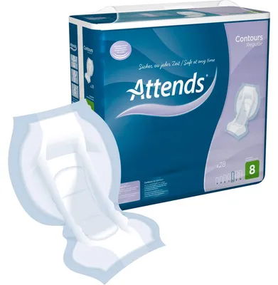 Immagine prodotto di Attends Contours Regular 8 assorbenti, 28 assorbenti