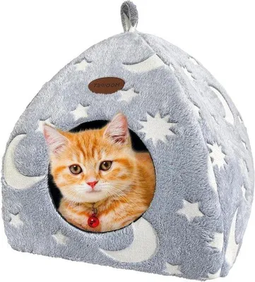 Produktbild von Weiches Katzenbett 33x33x35cm, Waschbar, Faltbar, Innen