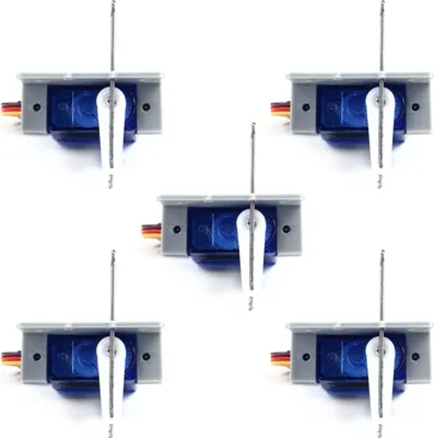 Produktbild von Overdrive-Racing 5x Servo Weichenantrieb - Spur 0, H0, TT, N, Z - Servoantrieb Unterflur - SG90 - Weichen