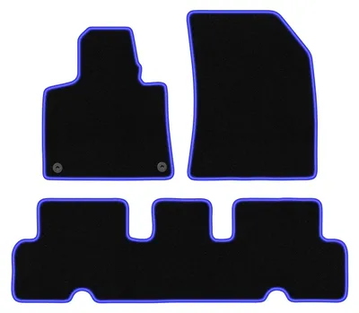 Immagine prodotto di Tappetini in velluto Nero/Blu per Citroen C4 Spacetourer 2013-2018 Set 3 pezzi
