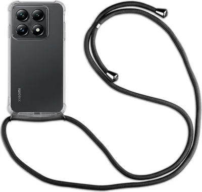 Produktbild von Handykett für Xiaomi 14T Pro Hülle mit Kordel Handyhülle mit Band in Schwarz